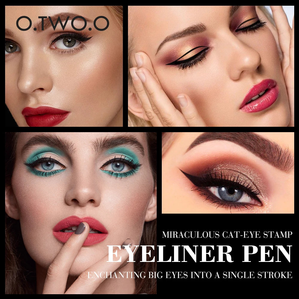 O.TWO.O Double-Ended Eyeliner Stamp Pen - Waterproof Fast Dry