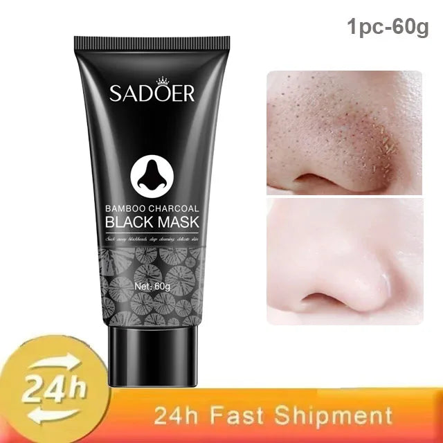 Bamboo Charcoal Blackhead Remover Mask - Pore Shrinking Acne Treatment 60g