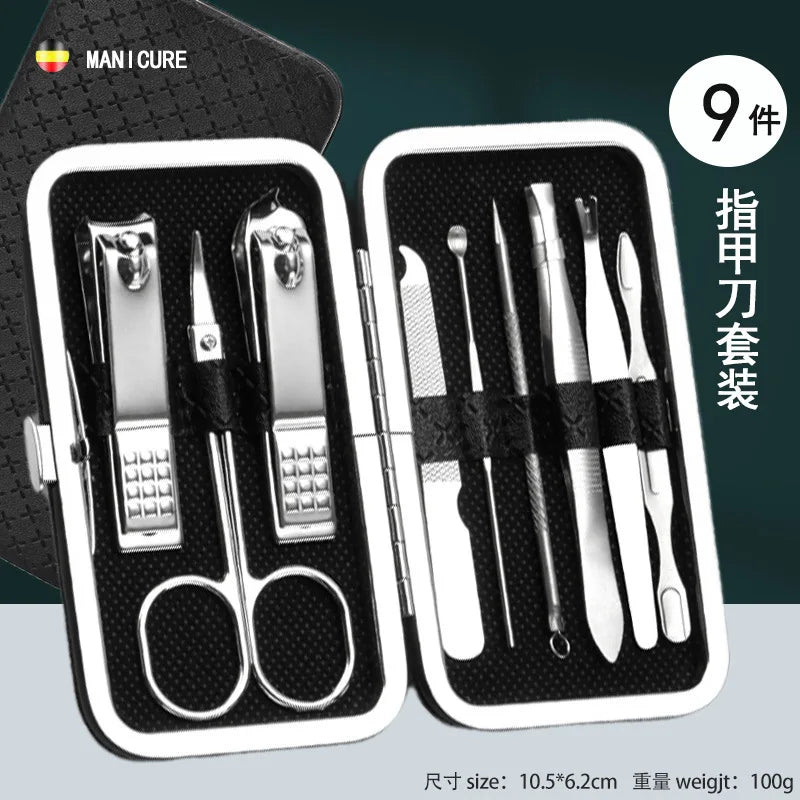 Professional Nail Clipper Set - 19-Piece Manicure Pedicure Kit with Case