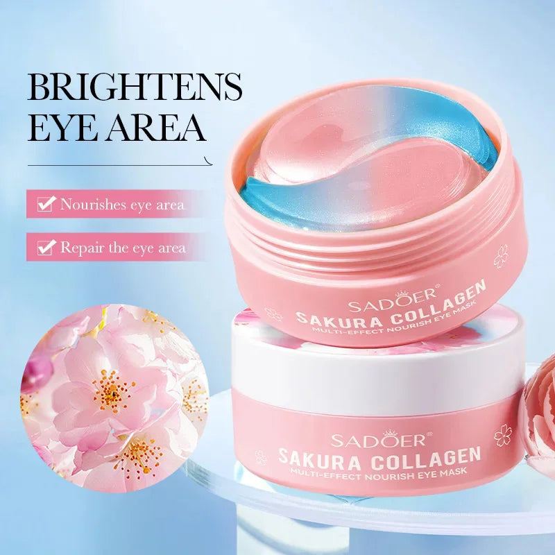 Sakura Collagen Eye Mask - 60 Patches for Brightening and Firming