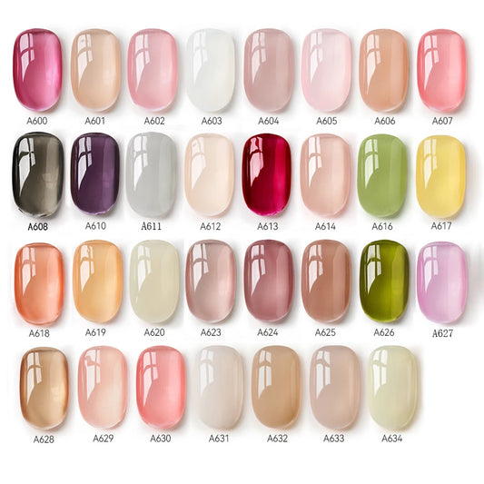 MAYCHAO 7.3ML Transparent Jelly Gel Polish - Nude Collection