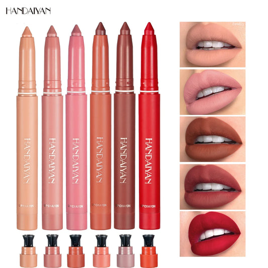 Velvet Matte Lipstick Pen - Waterproof Lip Liner Pencil (12 Colors)