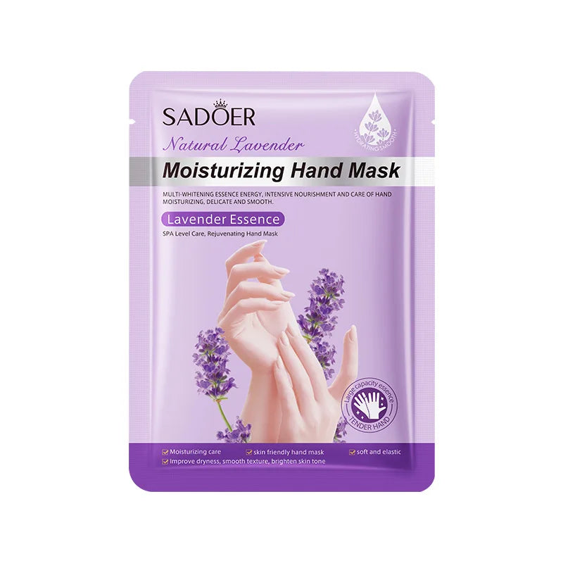 Moisturizing Hand Mask Spa Gloves - Lavender Exfoliating Treatment (5 Pairs)