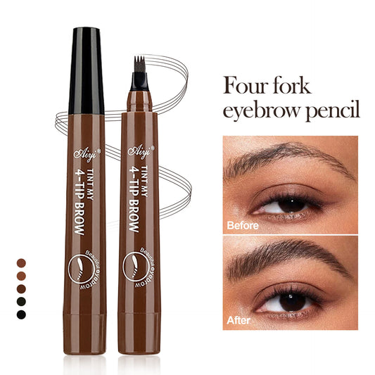5-Color Eyebrow Pen - Waterproof 4 Split Tip Tattoo Pen