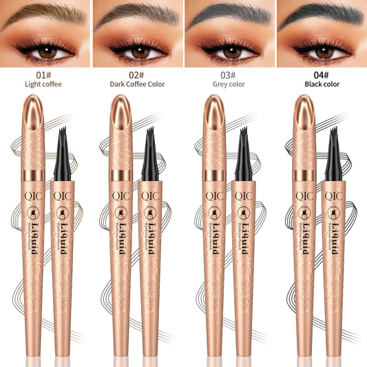 Liquid Waterproof Eyebrow Pencil - 4 Tip Microblade Pen