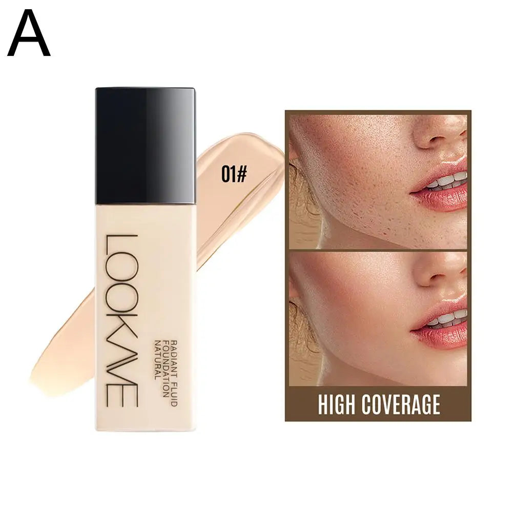 LOOKAVE Liquid Foundation - Long Lasting Natural Matte Full Coverage