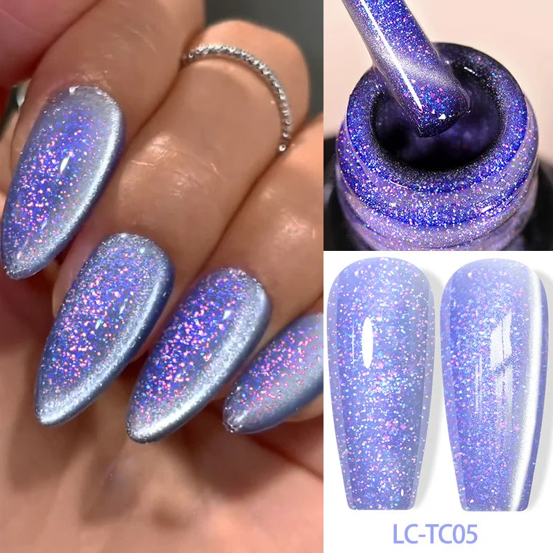 LILYCUTE 7ML 9D Cat Eye Magnetic Gel Polish - Iridescent Effect