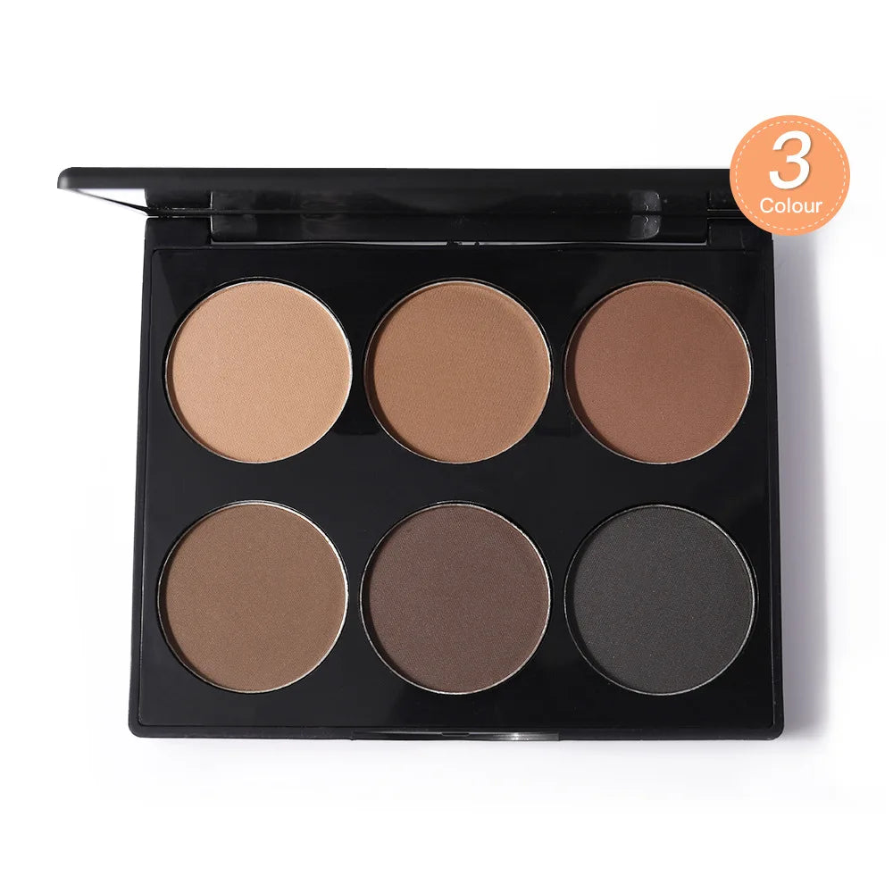 6-Color Highlighter & Contour Palette - 3D Bronzer Matte Face Makeup 14.5g