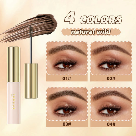 4-Color Waterproof Eyebrow Mascara Cream - Long Lasting with Brush