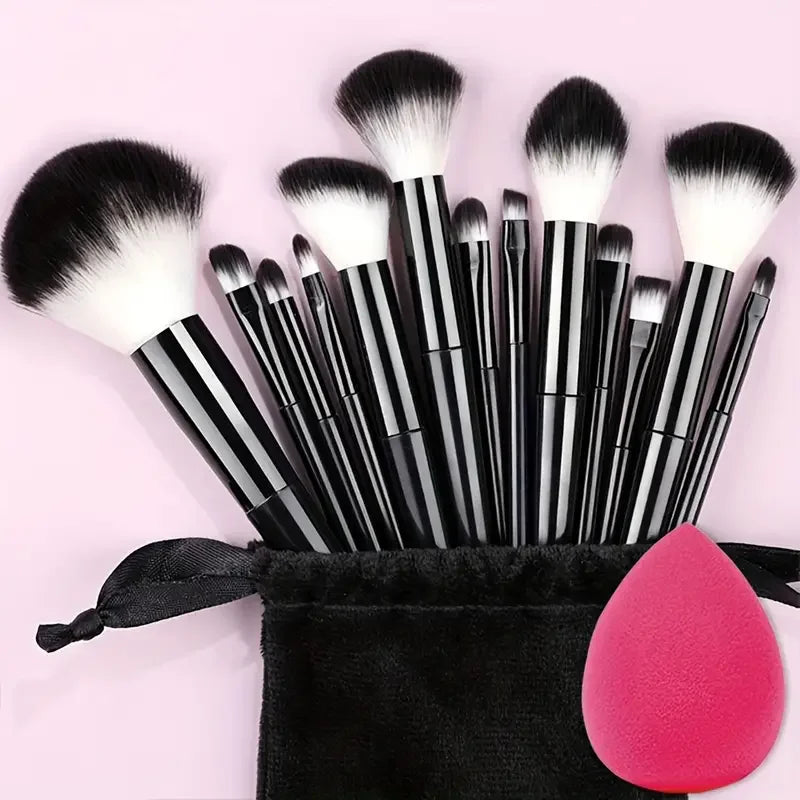 13 Piece Makeup Brush Set - Soft Fluffy Eye Shadow & Foundation Kit