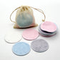 Reusable Bamboo Makeup Remover Pads - 12 Pack Washable Cotton Rounds
