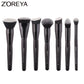 ZOREYA 7 Piece Black Makeup Brush Set - Eye & Face Kit