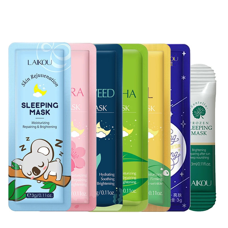 LAIKOU Moisturizing Facial Mask Set - Hydrating Sleeping Masks (7 Pieces)