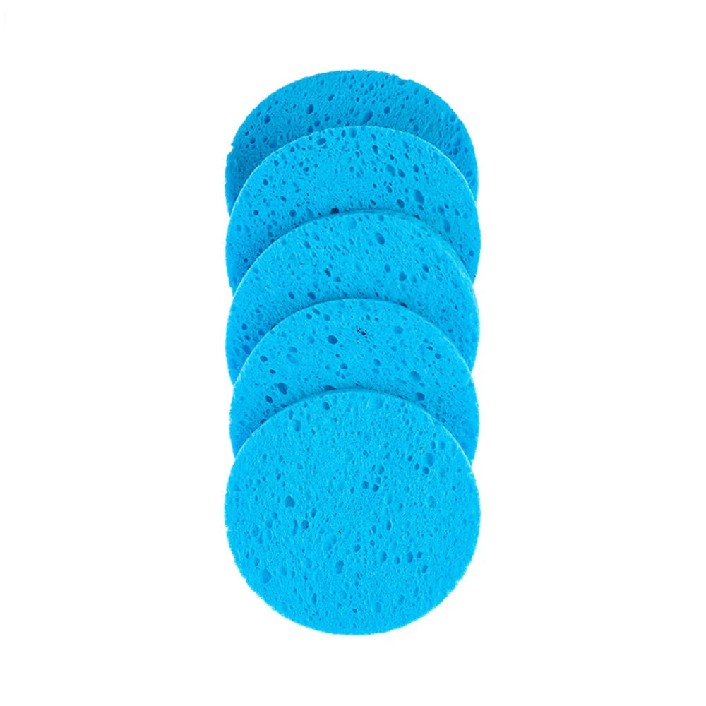 Natural Wood Pulp Makeup Sponge - Cellulose Cosmetic Puff Set