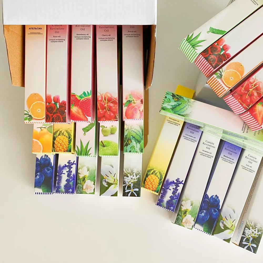 Nail Nutrition Oil Pen Set - Cuticle Treatment 15 Scents (30 Pieces)