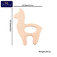 Wooden Animal Teether Set - Natural Beech Wood (10 Pieces)