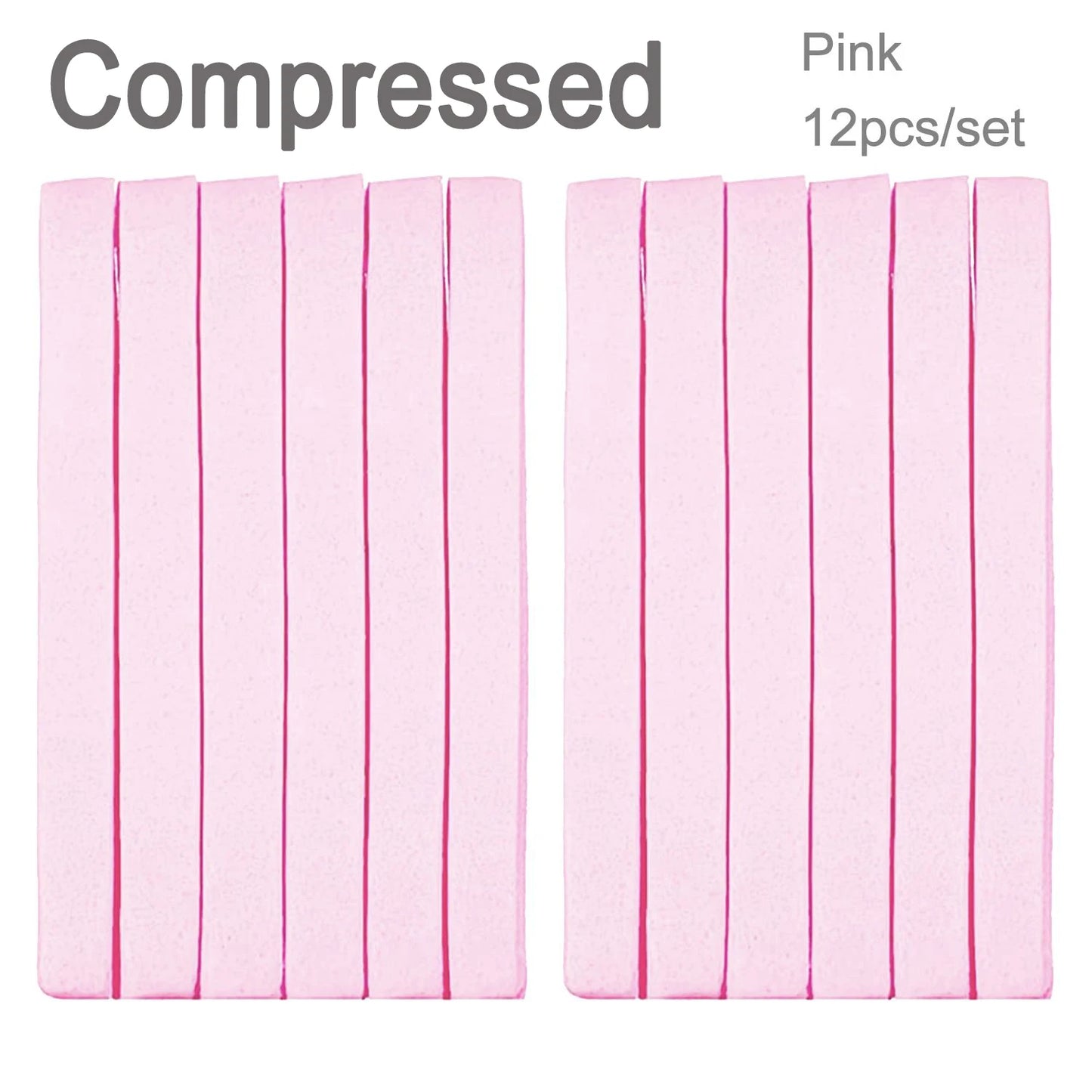 Natural Wood Pulp Makeup Sponge - Cellulose Cosmetic Puff Set