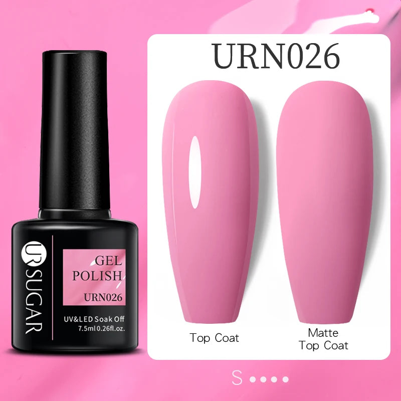 UR SUGAR 7.5ML Reflective Glitter Gel - Pink Sequins Nail Polish