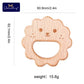 Wooden Animal Teether Set - Natural Beech Wood (10 Pieces)