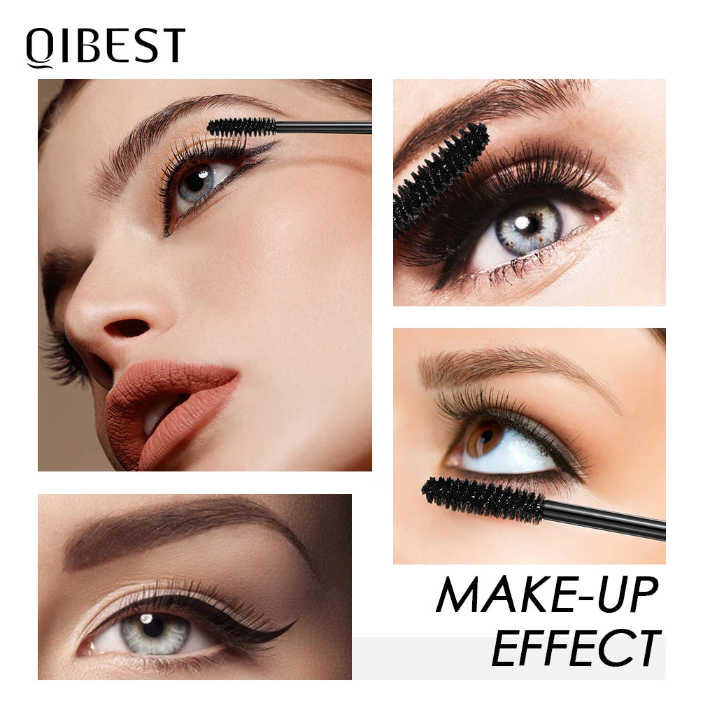 QIBEST 4D Silk Fiber Volume Mascara - Waterproof Curling & Thick