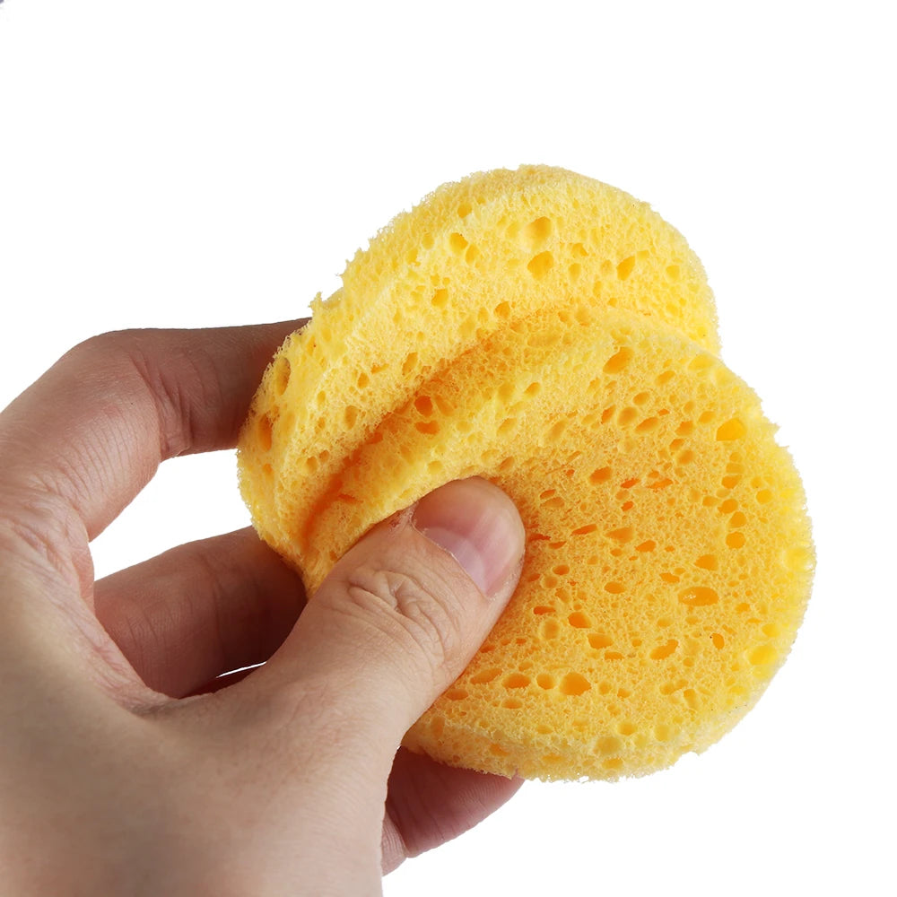 Natural Wood Pulp Makeup Sponge - Cellulose Cosmetic Puff Set