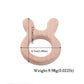 Wooden Animal Teether Set - Natural Beech Wood (10 Pieces)