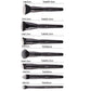 ZOREYA 7 Piece Black Makeup Brush Set - Eye & Face Kit