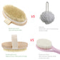 Natural Bristle Shower Brush - Wooden Dry Skin Body Brush for Spa