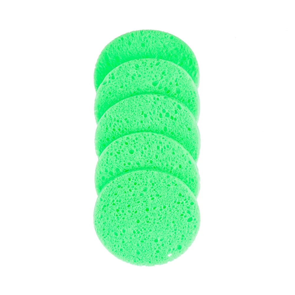 Natural Wood Pulp Makeup Sponge - Cellulose Cosmetic Puff Set