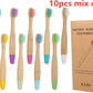 Organic Bamboo Toothbrush for Kids - Eco-Friendly Soft Bristle (10 Colors)