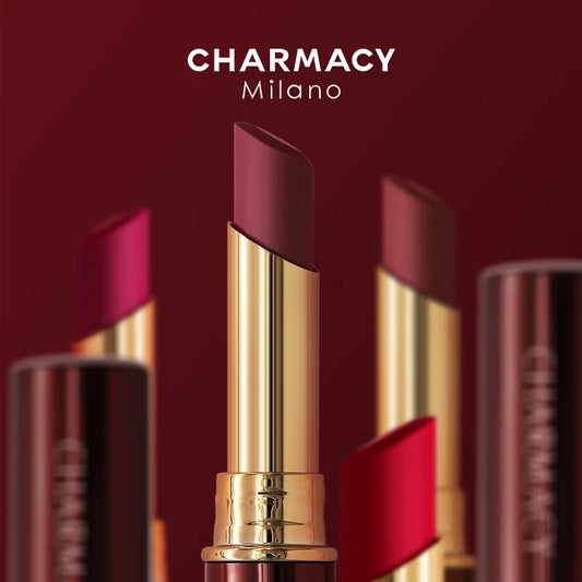 CHARMACY Waterproof Velvet Lipstick - Long-Lasting Matte (16 Colors)
