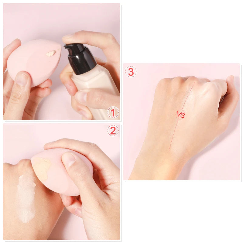 Cut Shape Makeup Sponge - Latex-Free Concealer Foundation Cosmetic Puff