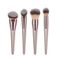 Champagne Makeup Brush Set - 14 Piece Foundation & Eye Kit