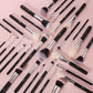 BEILI 30 Piece Black Makeup Brush Set - Professional Goat Hair Kit