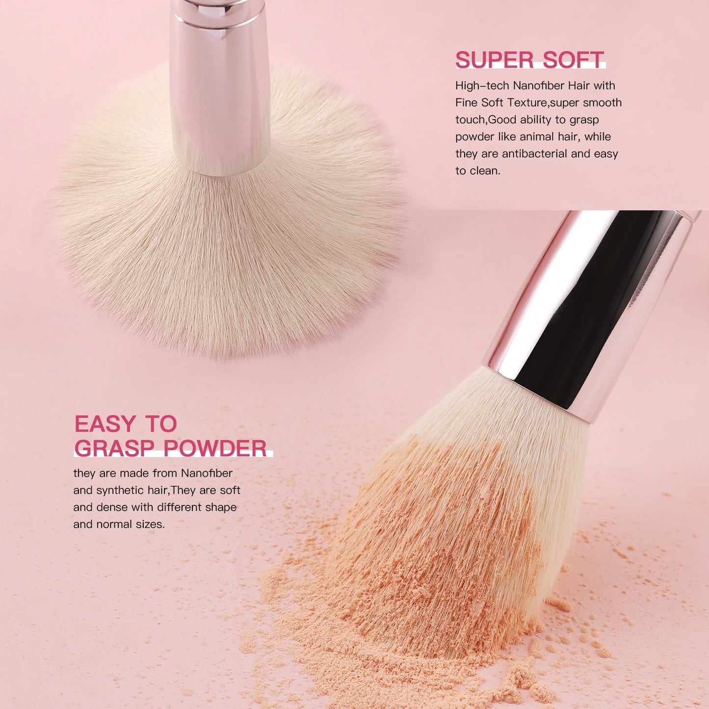 BEILI 30 Piece Black Makeup Brush Set - Professional Goat Hair Kit