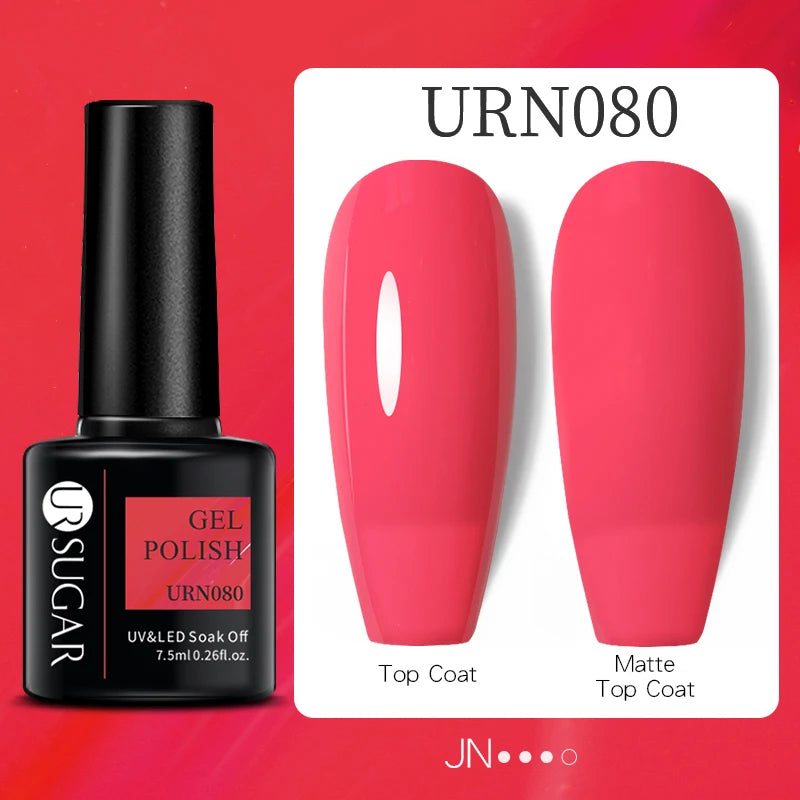 UR SUGAR 7.5ML Reflective Glitter Gel - Pink Sequins Nail Polish