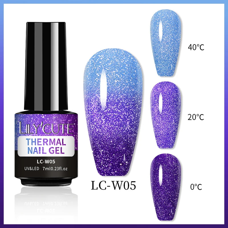 LILYCUTE 7ML Thermal Gel Polish - Temperature Color Changing