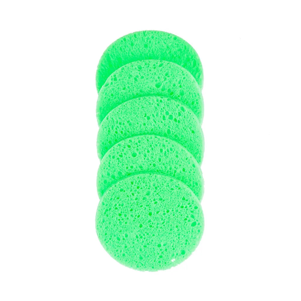 Natural Wood Pulp Makeup Sponge - Cellulose Cosmetic Puff Set