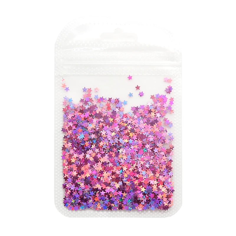 Holographic Nail Art Glitter - Laser Star Butterfly Sequins 2g