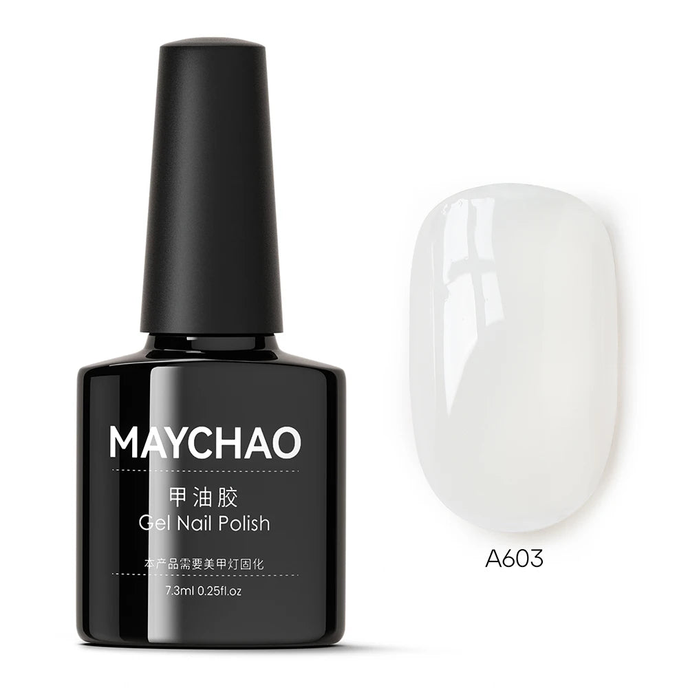 MAYCHAO 7.3ML Transparent Jelly Gel Polish - Nude Collection