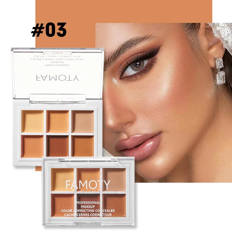 Moisturizing Multicolor Concealer Palette - Full Coverage Cream