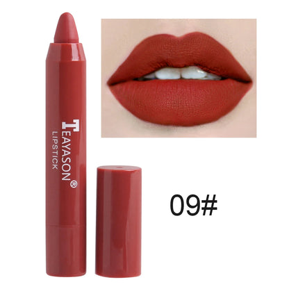 Velvet Matte Lipstick Pencil - Waterproof Lip Liner (12 Colors)