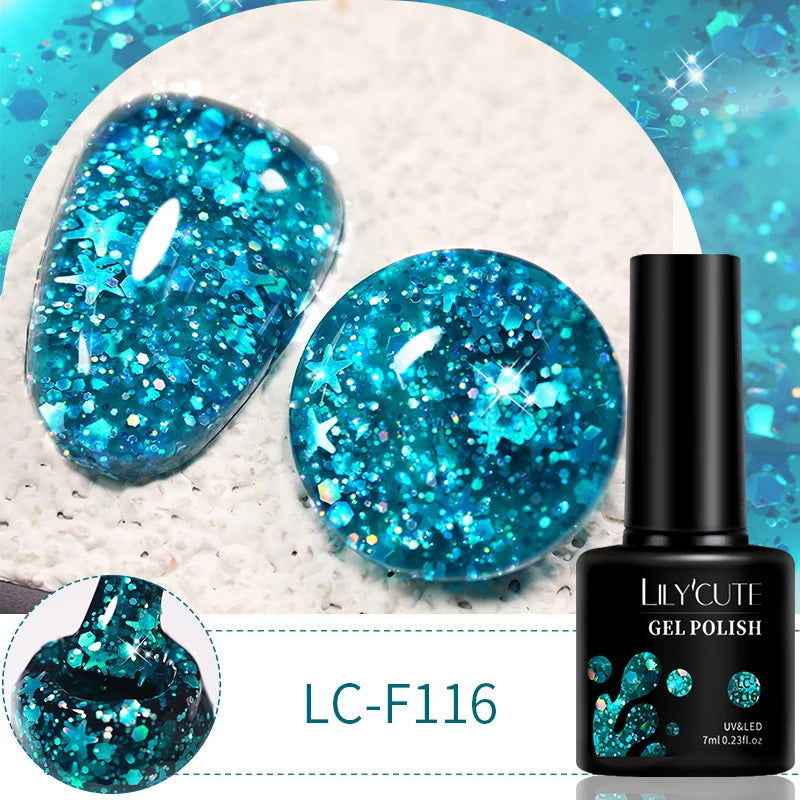 LILYCUTE 7ML 9D Cat Eye Magnetic Gel Polish - Iridescent Effect