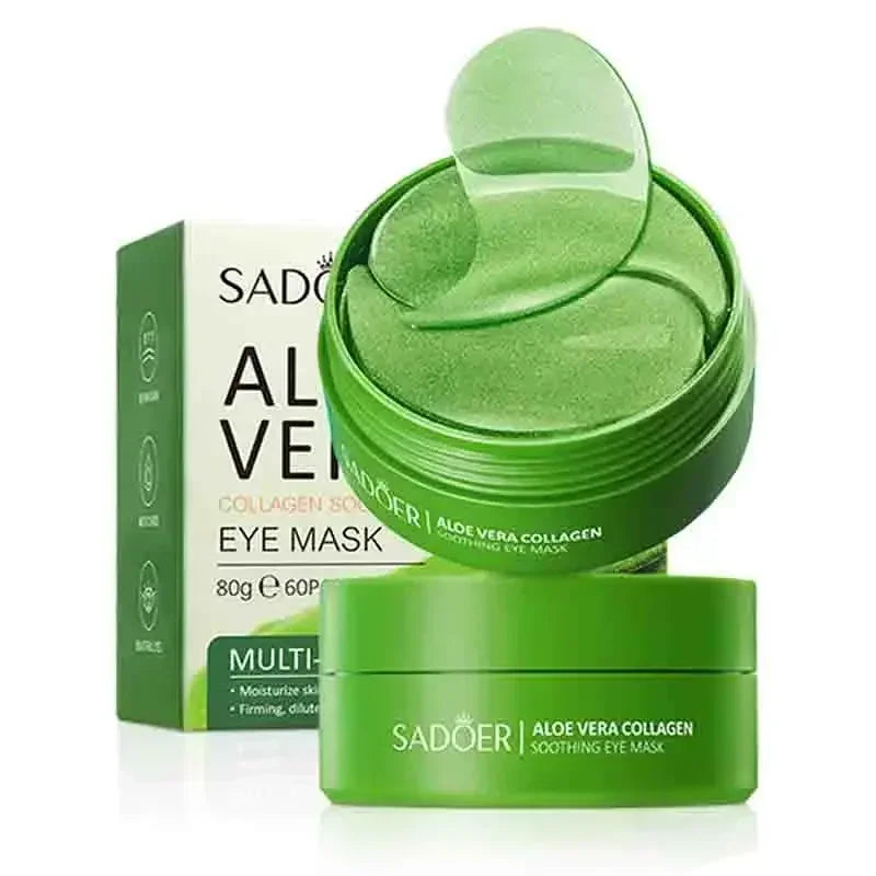 Aloe Vera Collagen Eye Mask - 60 Patches for Dark Circles and Puffiness