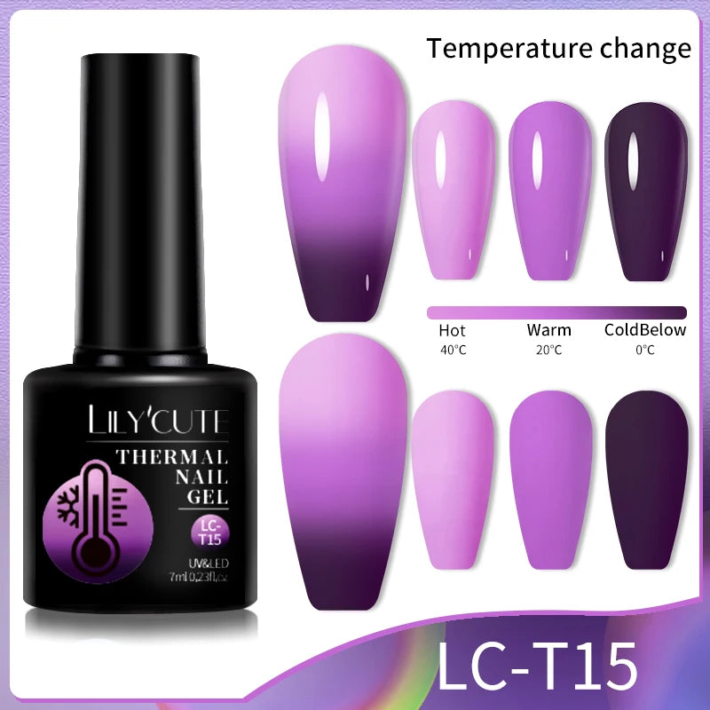 LILYCUTE 7ML Thermal Gel Polish - Temperature Color Changing
