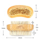 Double-Sided Nail Cleaning Brush - Wooden Handle Manicure Tool