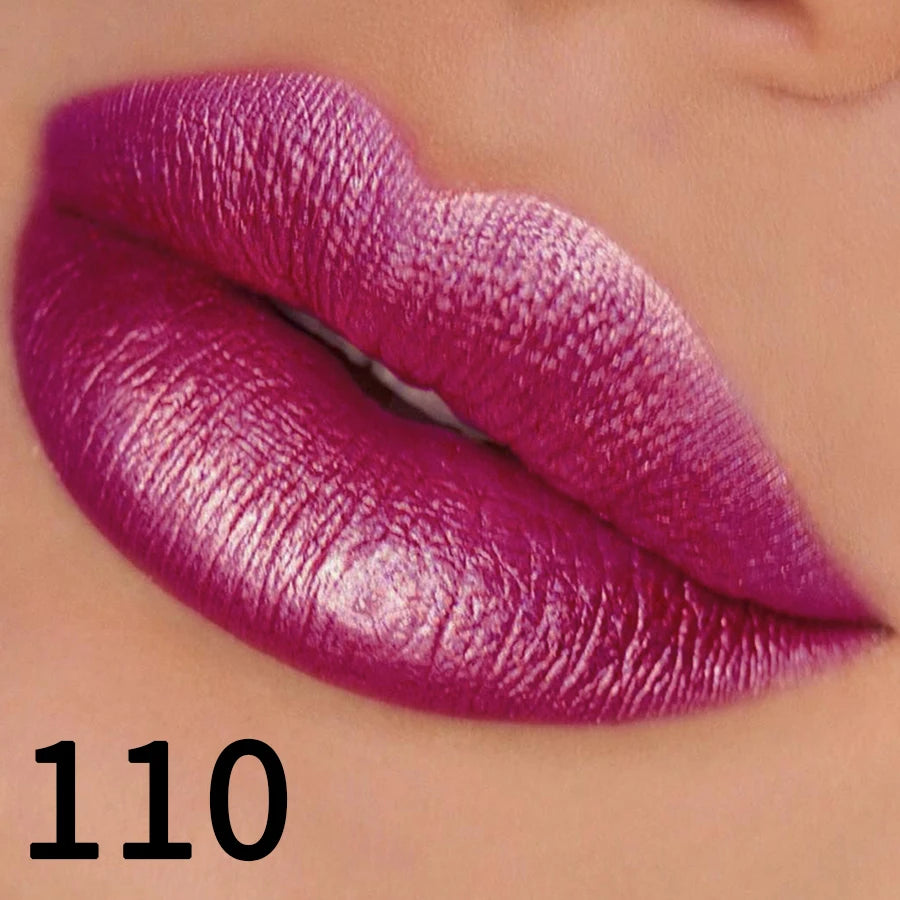 KAFURUX Glitter Lipstick - Hydrating Metallic Finish (19 Colors)