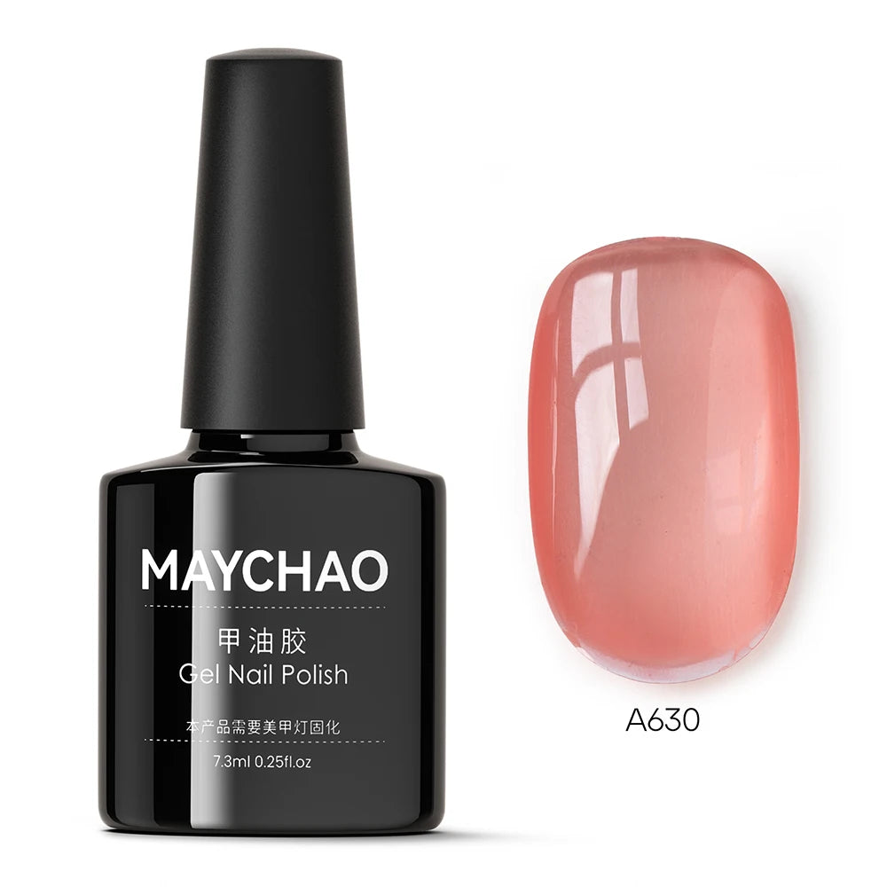 MAYCHAO 7.3ML Transparent Jelly Gel Polish - Nude Collection