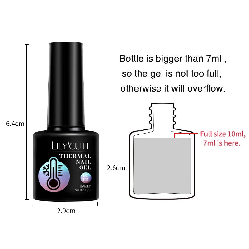 LILYCUTE 7ML Thermal Gel Polish - Temperature Color Changing