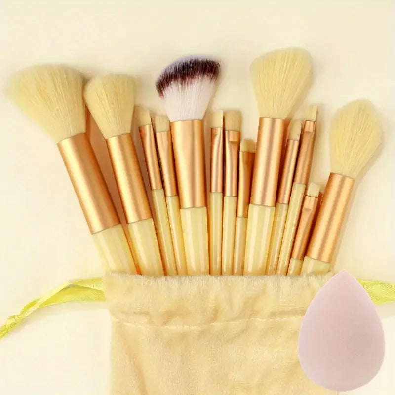 13 Piece Makeup Brush Set - Soft Fluffy Eye Shadow & Foundation Kit
